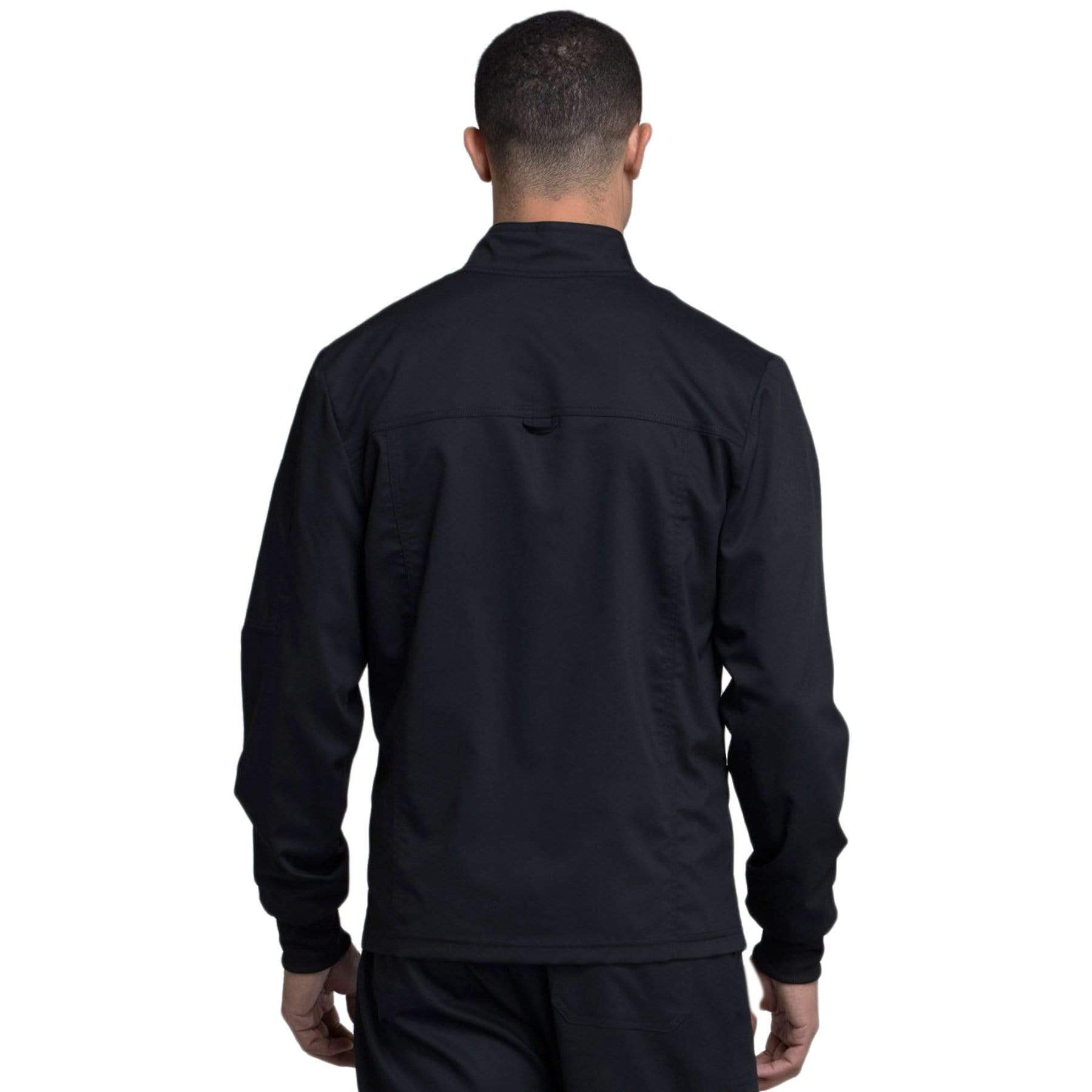 Cherokee Scrubs Jacket Cherokee Workwear Revolution WW320 Scrubs Jacket Men's Zip Front Black