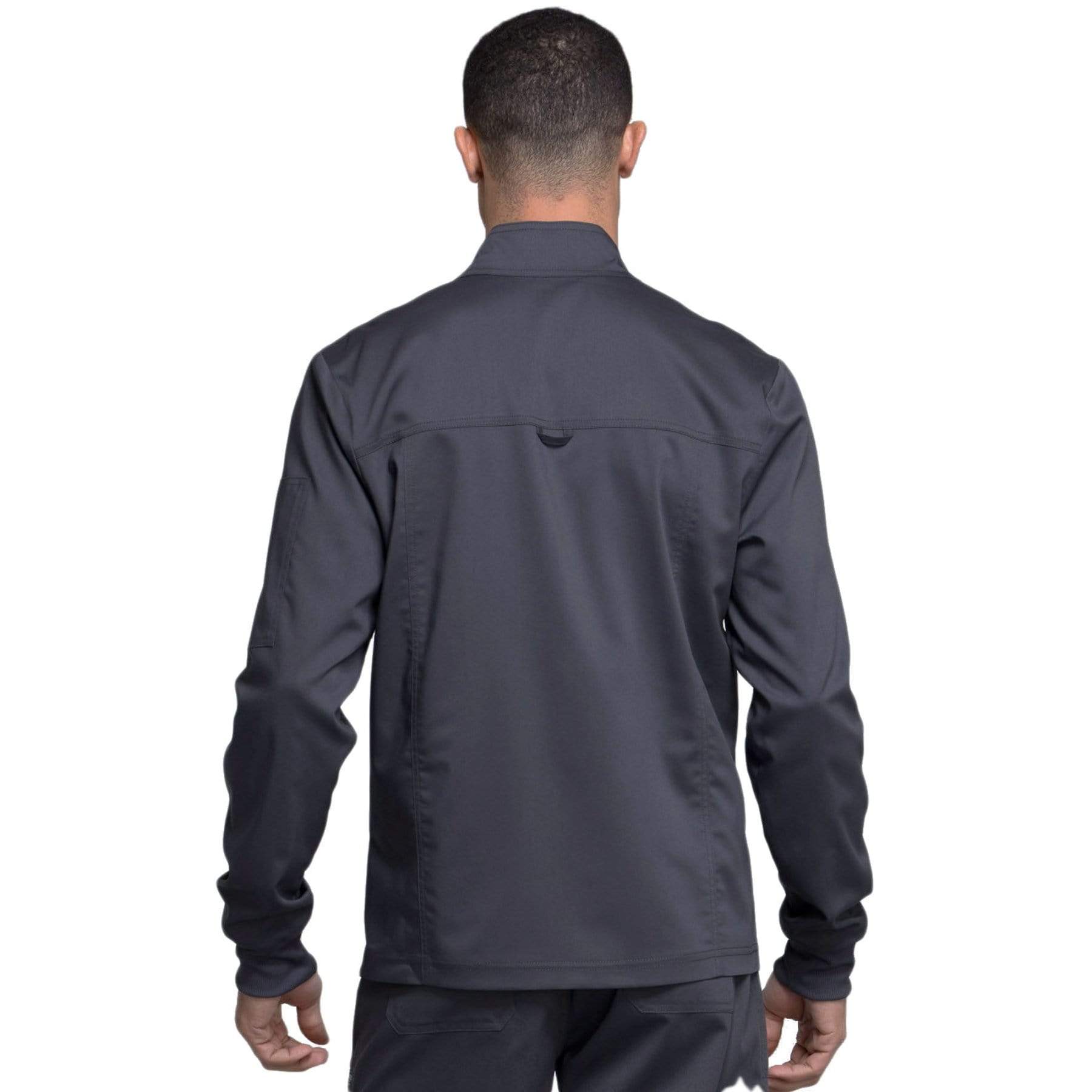 Cherokee Scrubs Jacket Cherokee Workwear Revolution WW320 Scrubs Jacket Men's Zip Front Pewter