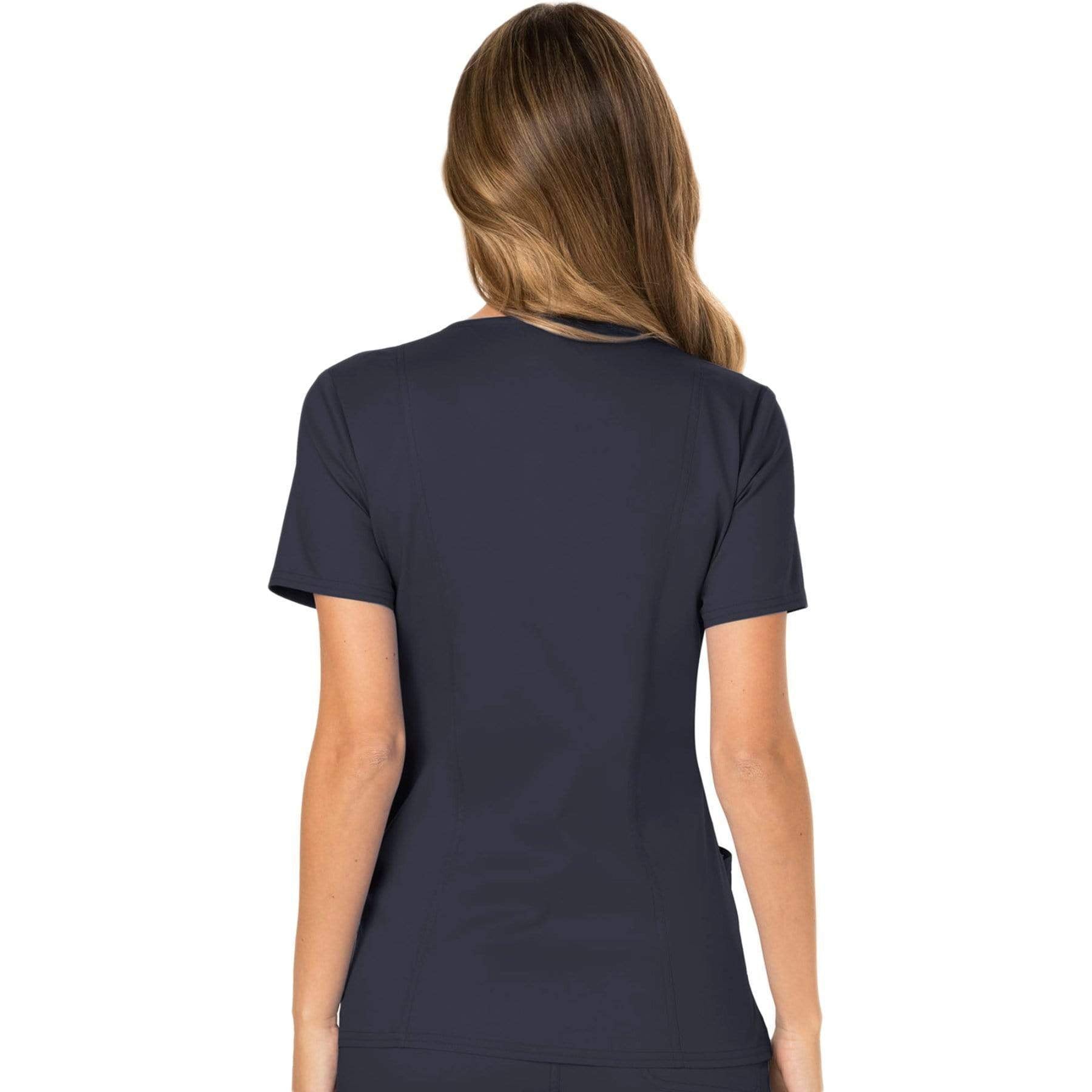 Cherokee Scrubs Top Cherokee Workwear Revolution WW610 Scrubs Top Women's Mock Wrap Pewter