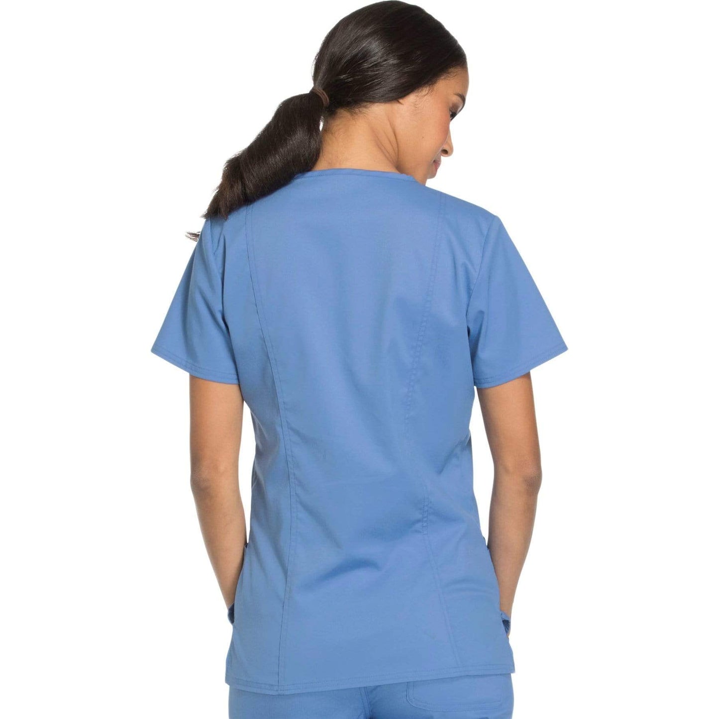 Cherokee Scrubs Top Cherokee Workwear Revolution WW620 Scrubs Top Women's V-Neck Ceil Blue