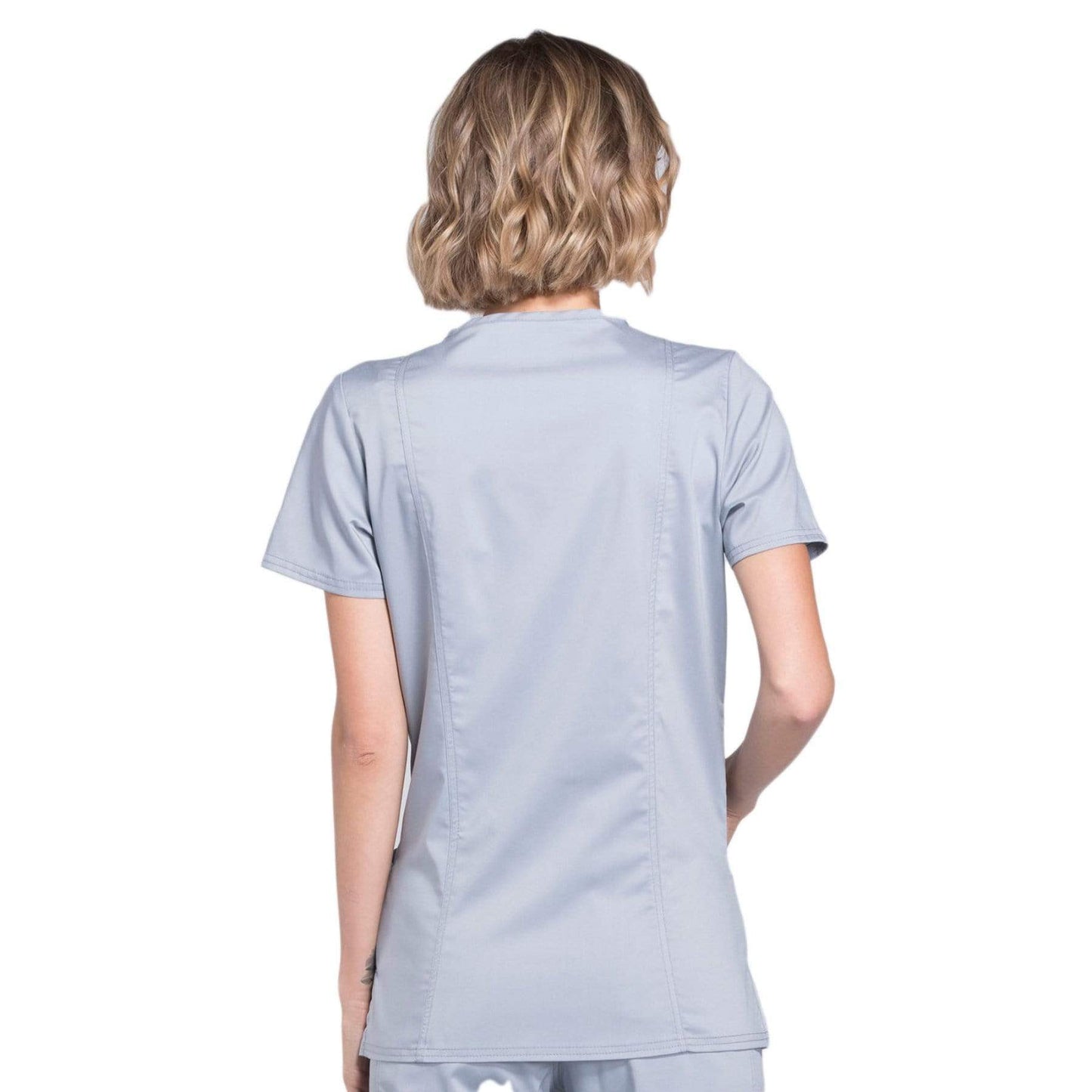Cherokee Scrubs Top Cherokee Workwear Revolution WW620 Scrubs Top Women's V-Neck Grey