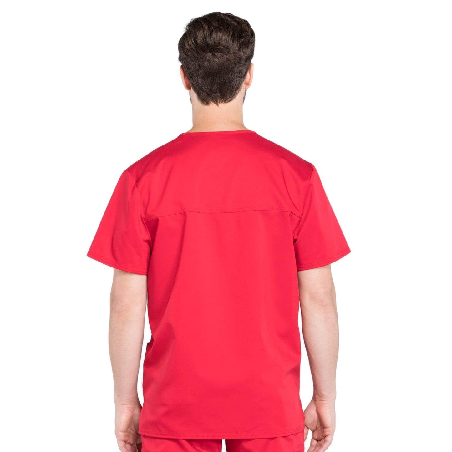 Cherokee Scrubs Top Cherokee Workwear Revolution WW670 Scrubs Top Men's V-Neck Red