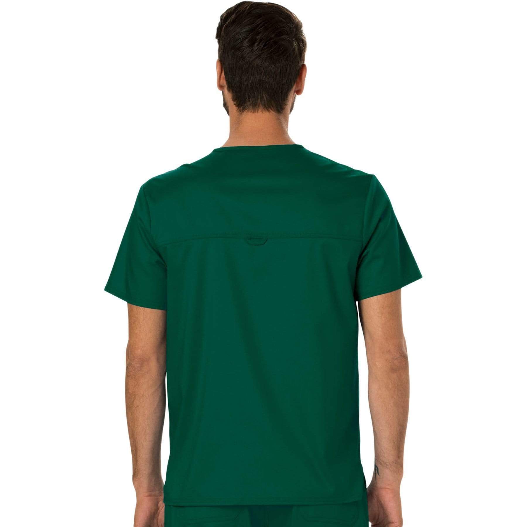 Cherokee Scrubs Top Cherokee Workwear Revolution WW690 Scrubs Top Men's V-Neck Hunter Green