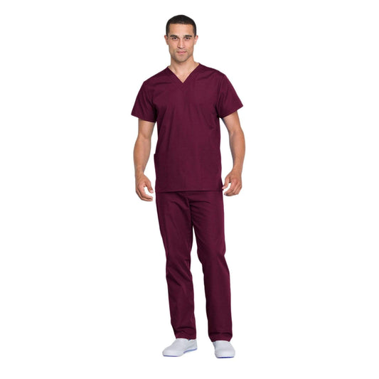 Cherokee Set Cherokee Workwear WW530C Scrubs Set Unisex Wine
