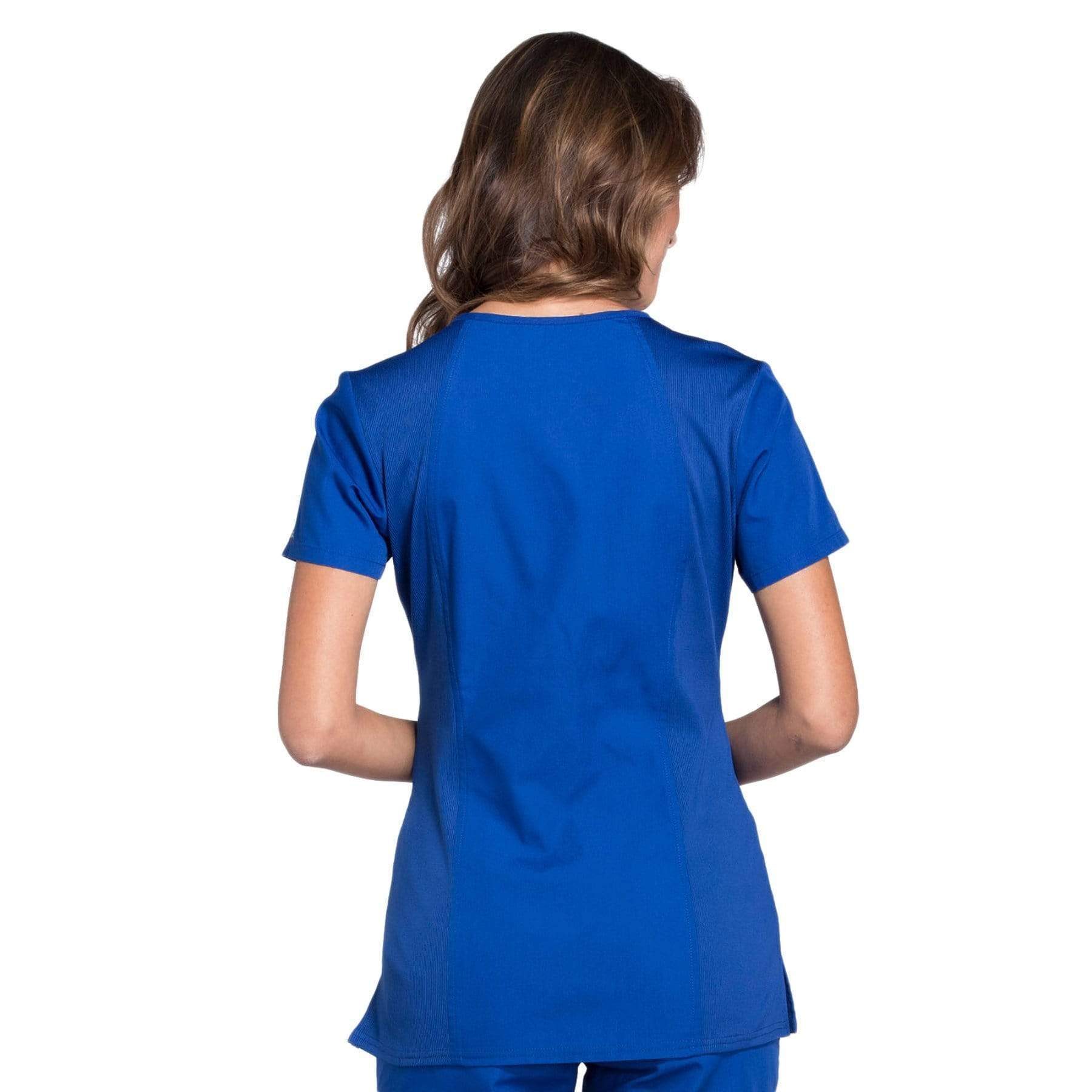 Cherokee Scrubs Top Cherokee Workwear WW645 Scrubs Top Women's V-Neck Galaxy Blue