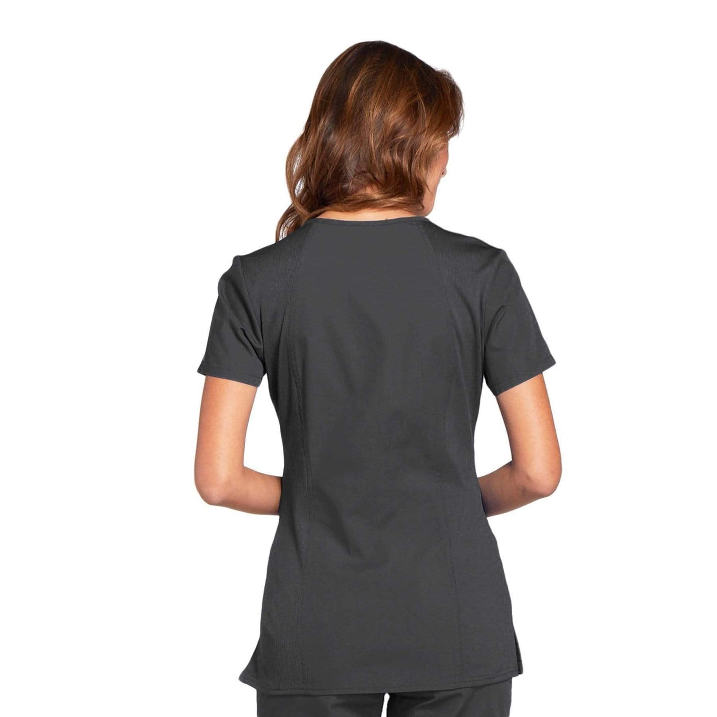 Cherokee Scrubs Top Cherokee Workwear WW645 Scrubs Top Women's V-Neck Pewter