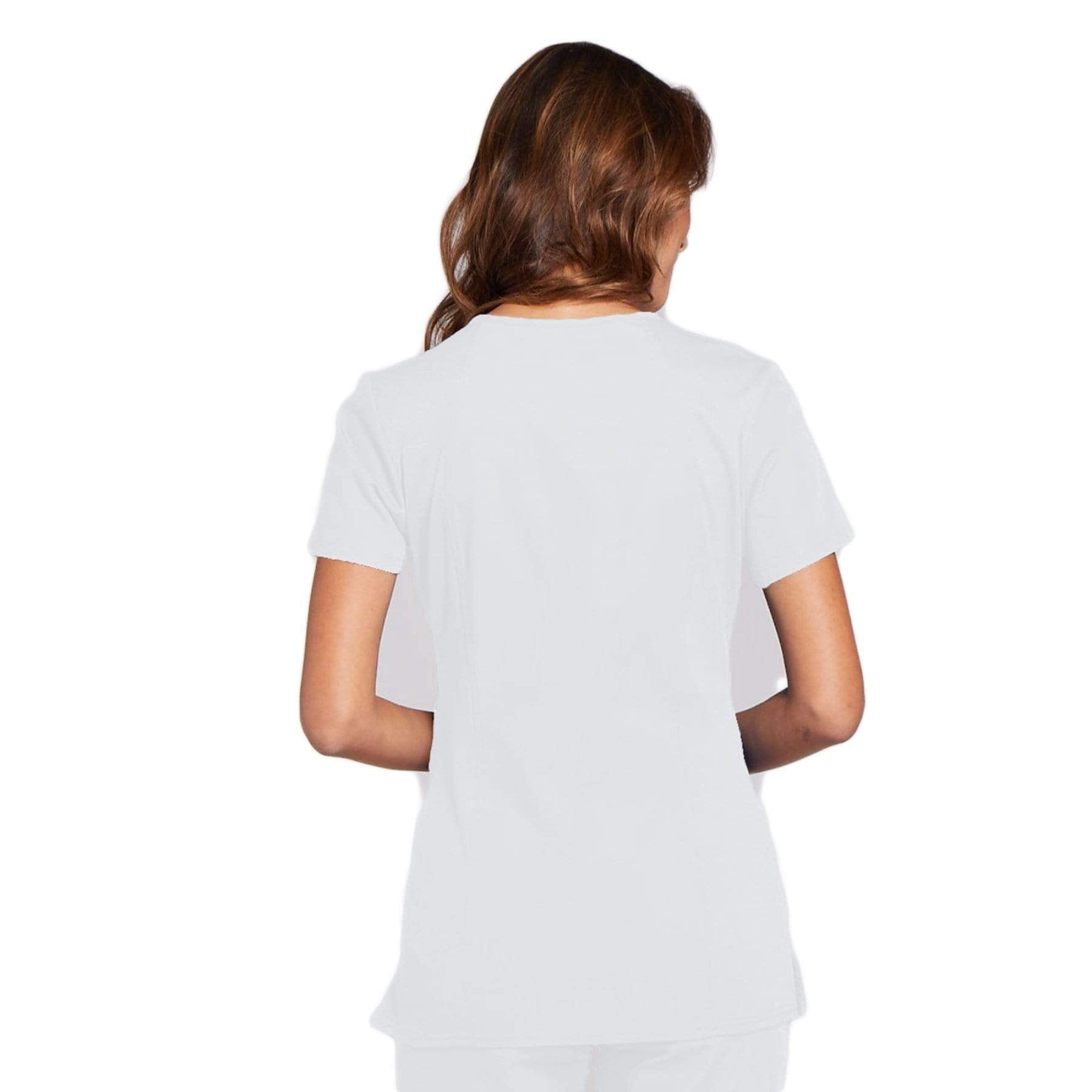 Cherokee Scrubs Top Cherokee Workwear WW645 Scrubs Top Women's V-Neck White