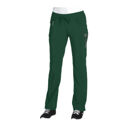 Cherokee Scrubs Pants Infinity Low Rise Straight Leg Drawstring Pant Hunter Green