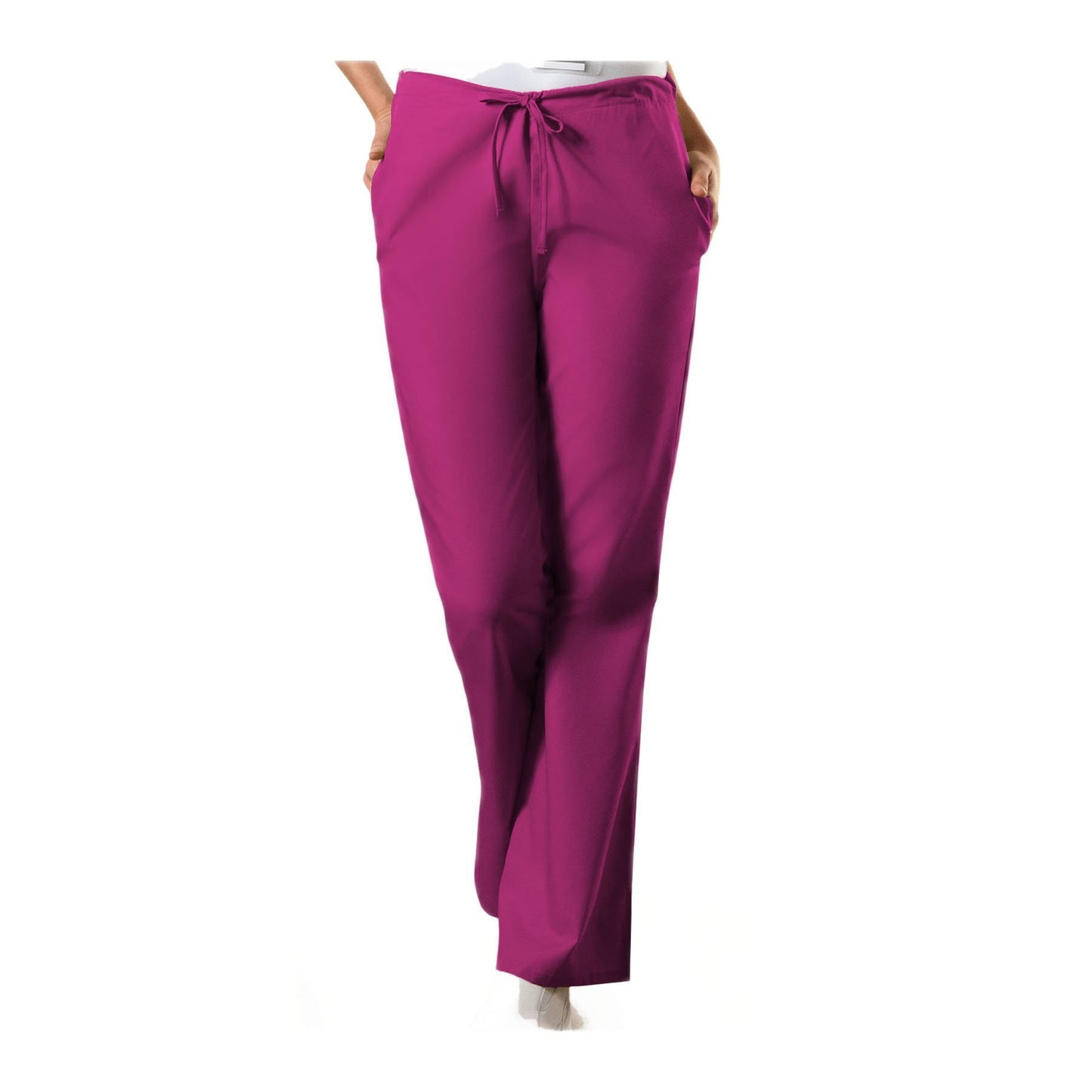 Cherokee Workwear Pant WW Natural Rise Flare Leg Drawstring Pant Azalea Pant