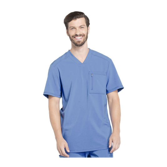 Cherokee Infinity CK910A Scrubs Top Men's V-Neck Ceil Blue